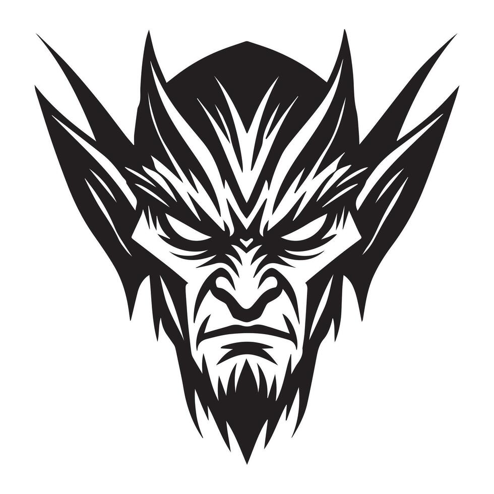 Evil Skull Design with Devil Face for Sublimation vector