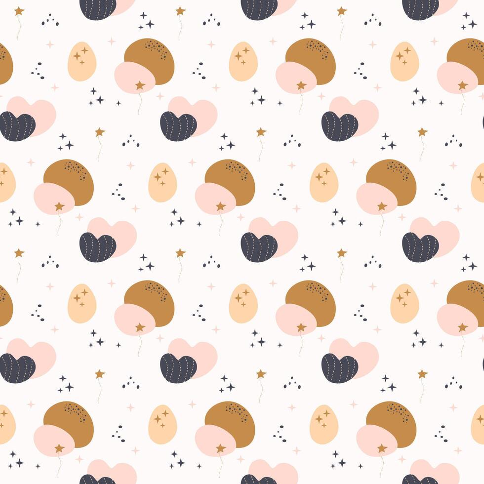 Bohemian pattern. Seamless baby pattern in boho style vector