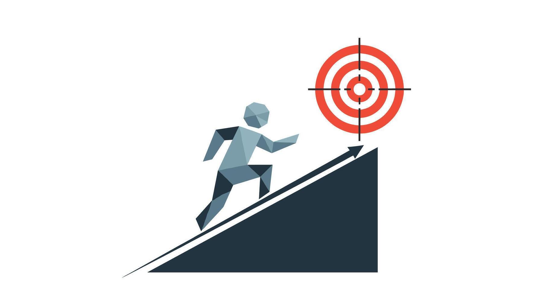 Personal Growth and Ambition Achieving Targets Stepping Up To The Next Level Of Success vector