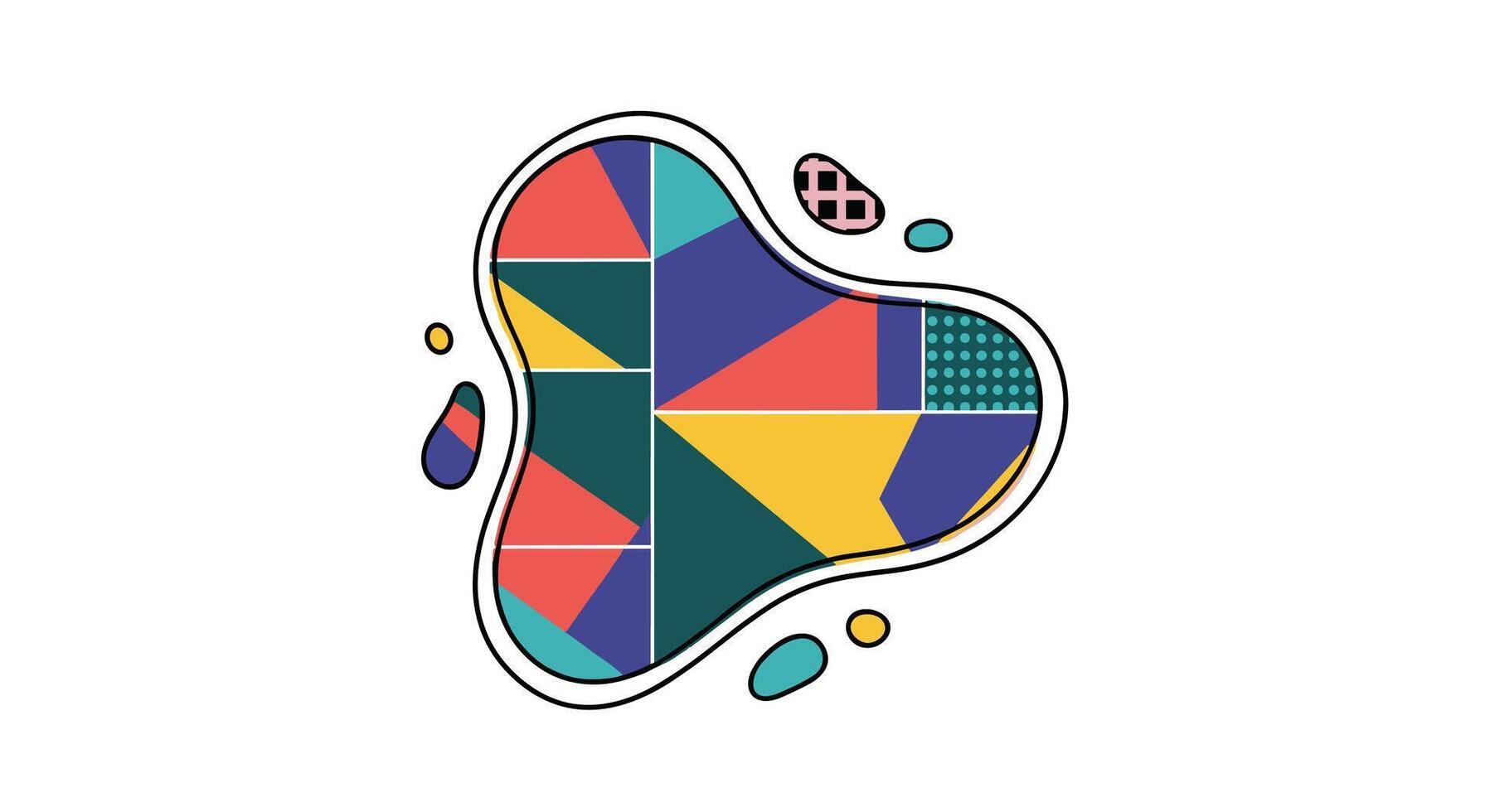 A colorful abstract design with a bubble shape vector