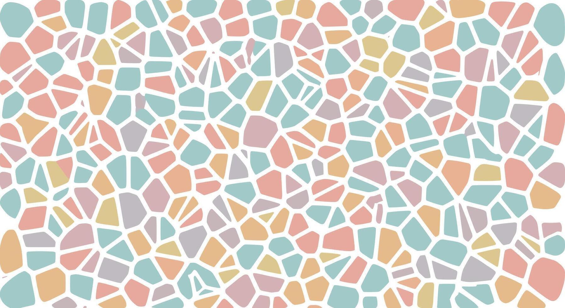 A colorful mosaic pattern with many different colors vector