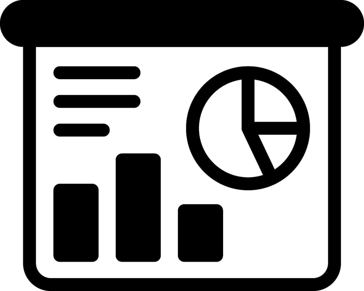 Data Analytics Modern Semi Solid Black Icon vector