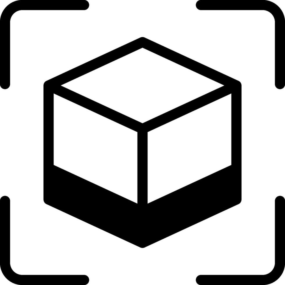 Augmented Reality Modern Semi Solid Black Icon vector