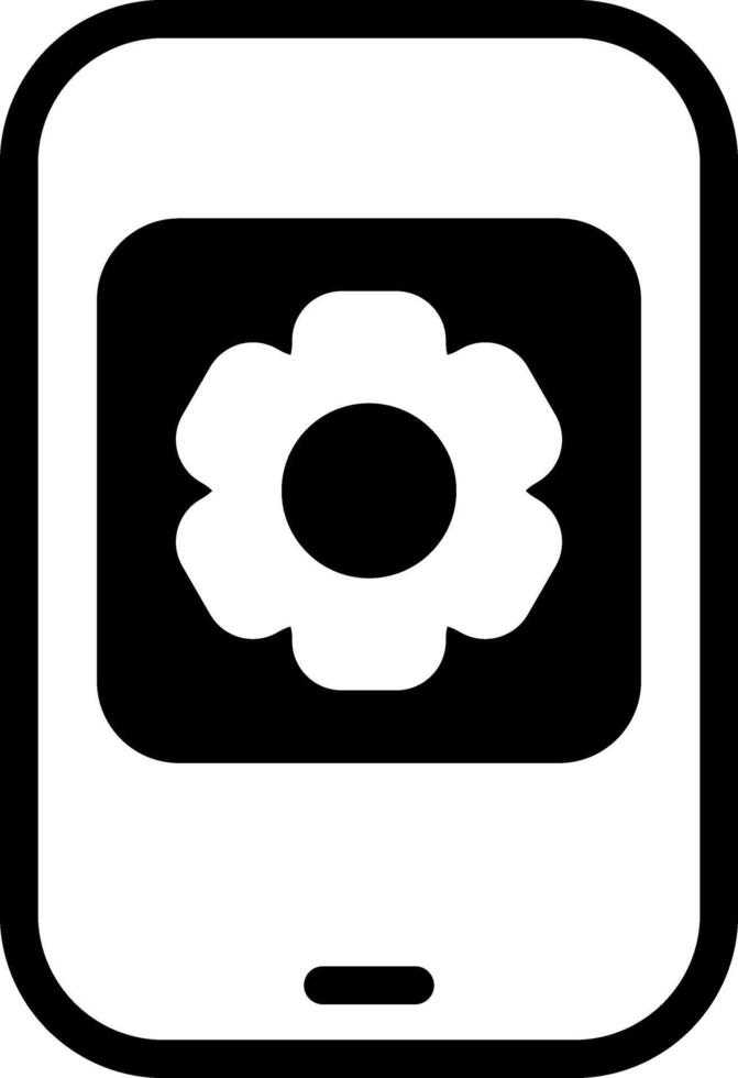App Modern Semi Solid Black Icon vector
