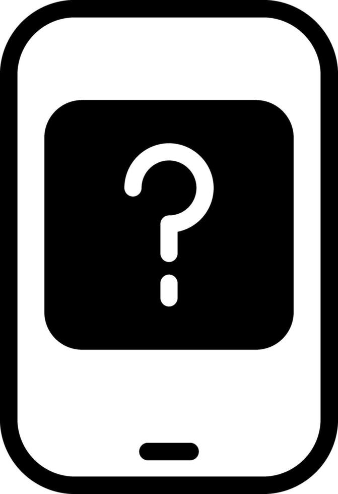 FAQ Modern Semi Solid Black Icon vector