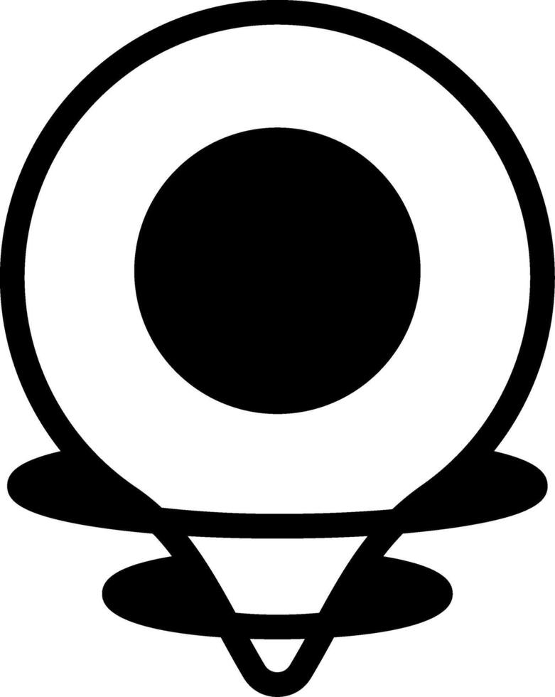 GPS Modern Semi Solid Black Icon vector
