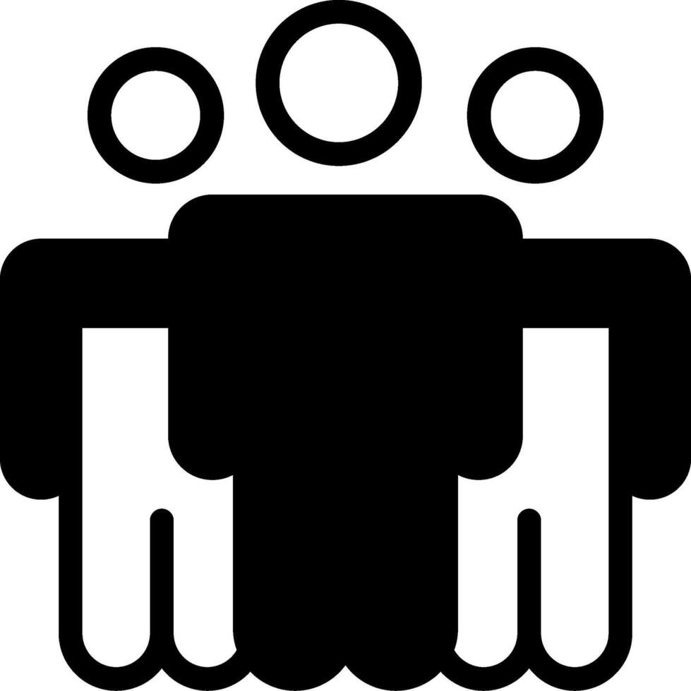 Diversity and InclusionModern Semi Solid Black Icon vector