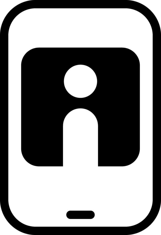 Information Modern Semi Solid Black Icon vector