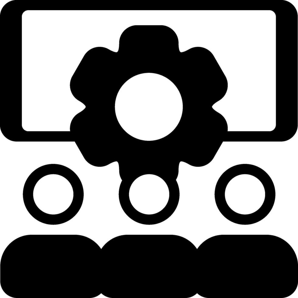 Team ManagementModern Semi Solid Black Icon vector
