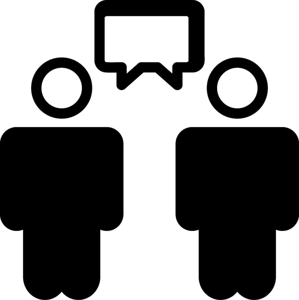 Business CommunicationModern Semi Solid Black Icon vector