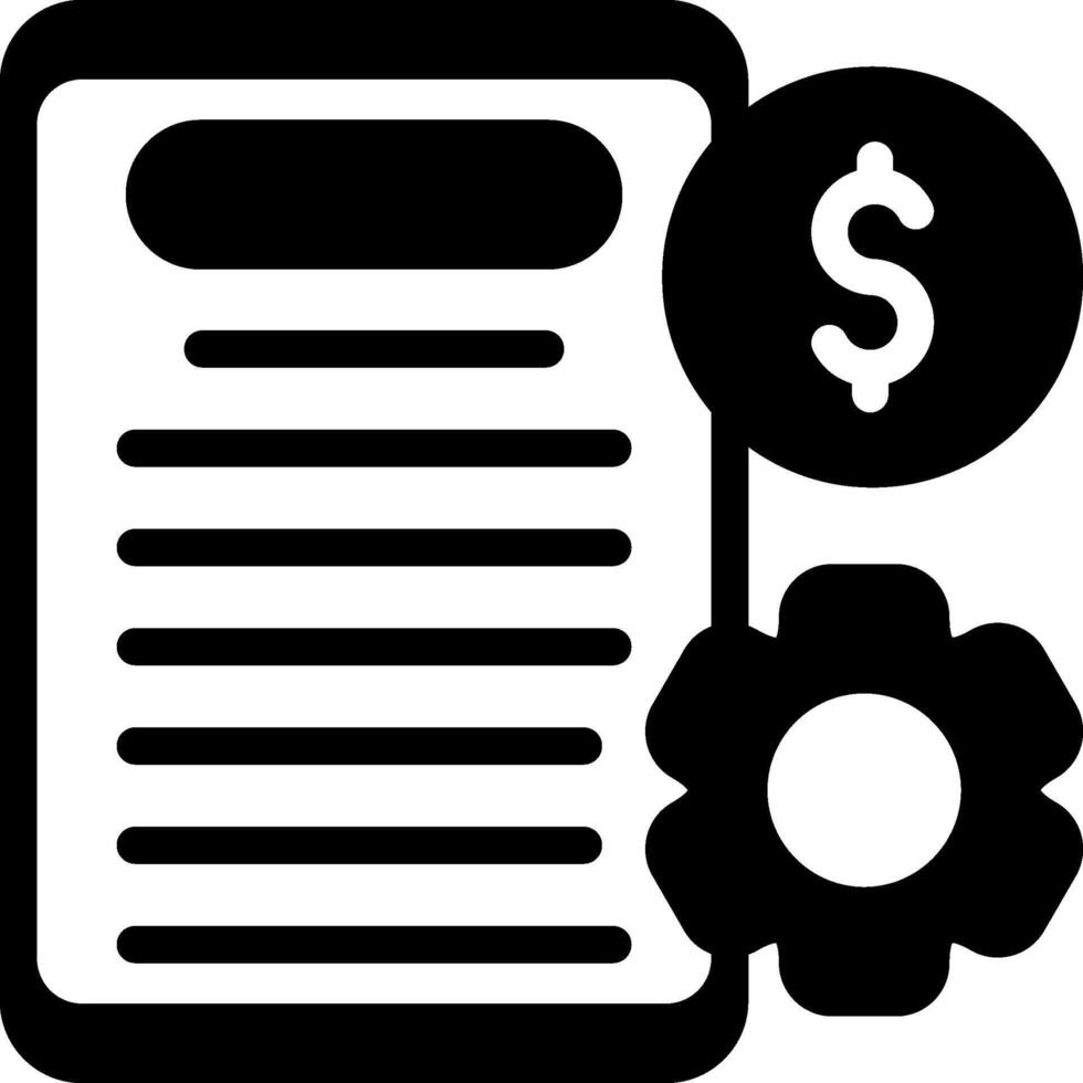 Financial ManagementModern Semi Solid Black Icon vector