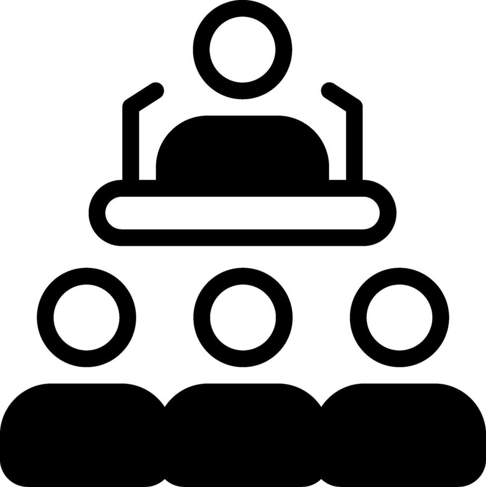 Public SpeakingModern Semi Solid Black Icon vector