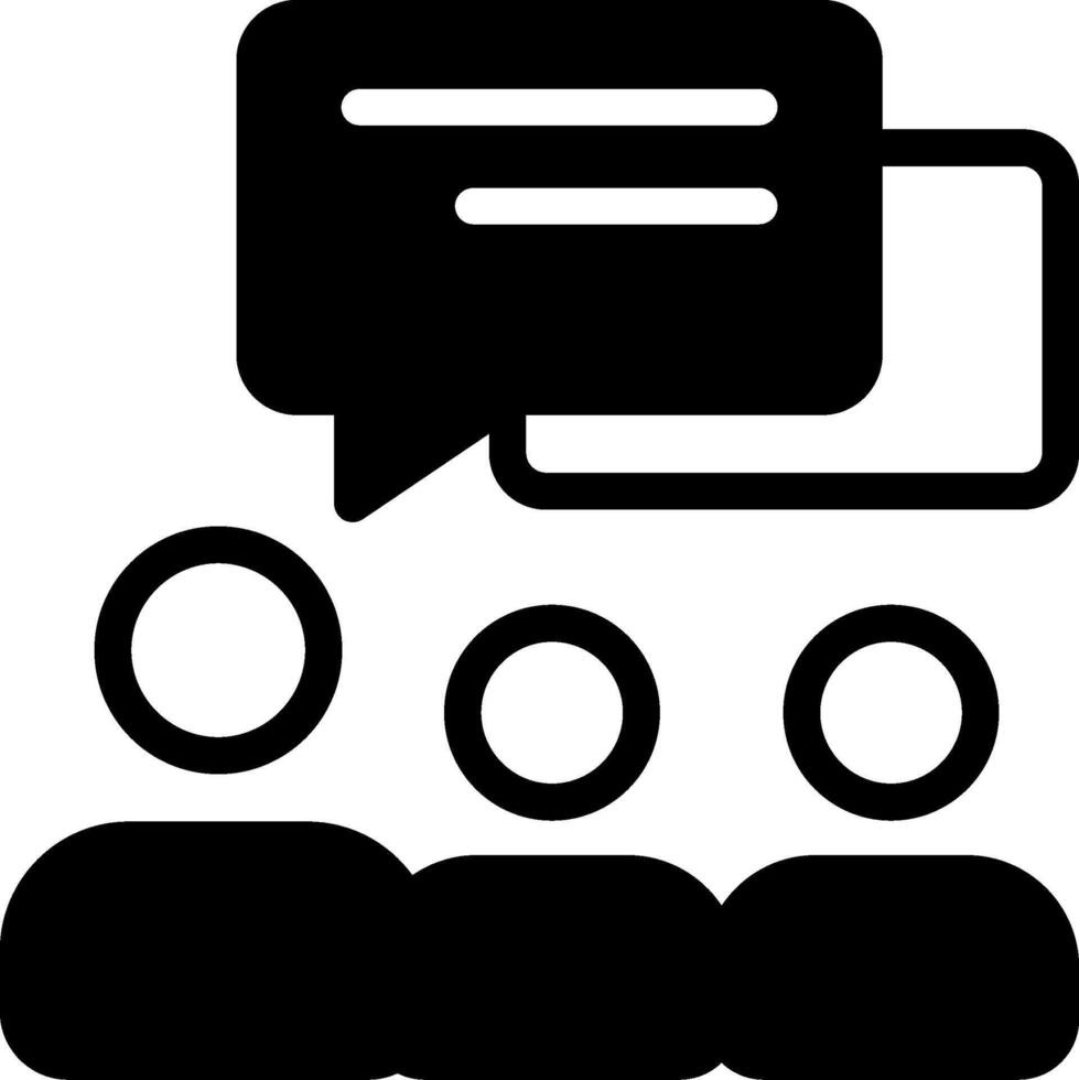 Communication SkillsModern Semi Solid Black Icon vector