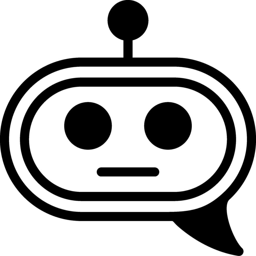 Chatbot Modern Semi Solid Black Icon vector
