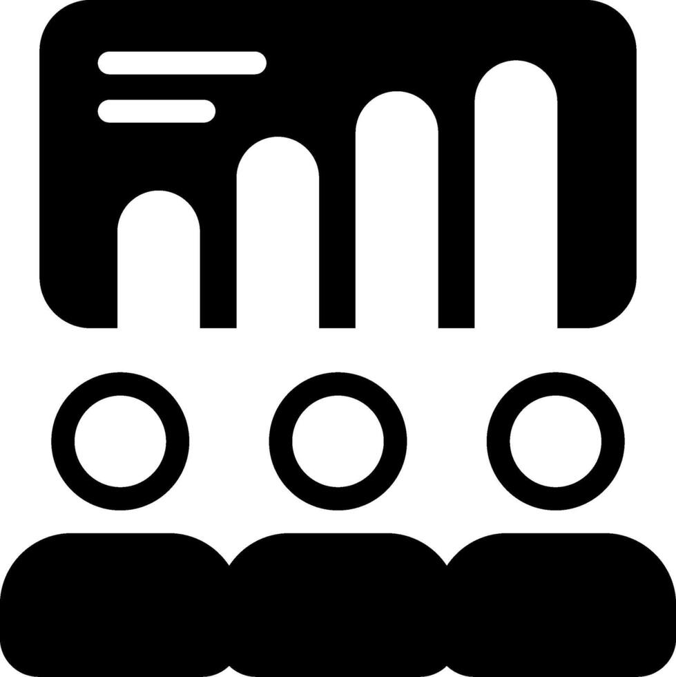 Sales TrainingModern Semi Solid Black Icon vector