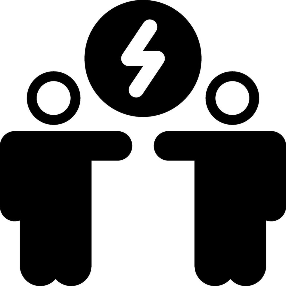 Conflict ResolutionModern Semi Solid Black Icon vector