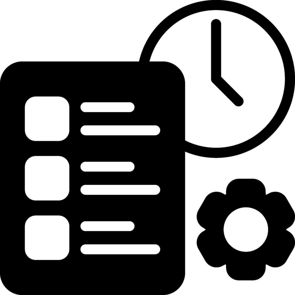 Project ManagementModern Semi Solid Black Icon vector