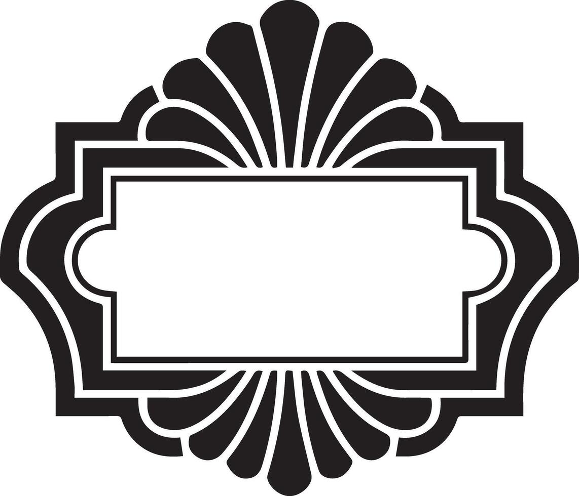 Luxury Modern Frame Outline in Elegant Silhouette Style vector
