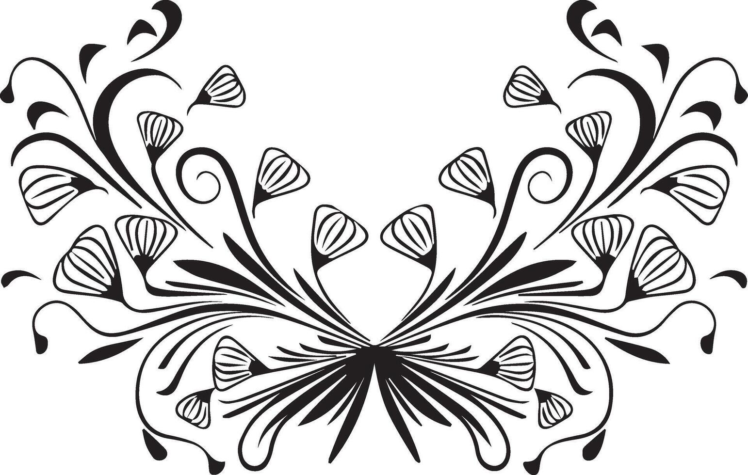 Elegant floral frame illustration vector