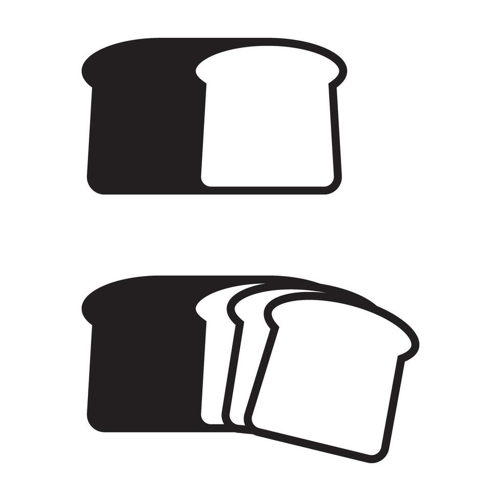 Bread slice icon. Bread icon symbol. vector