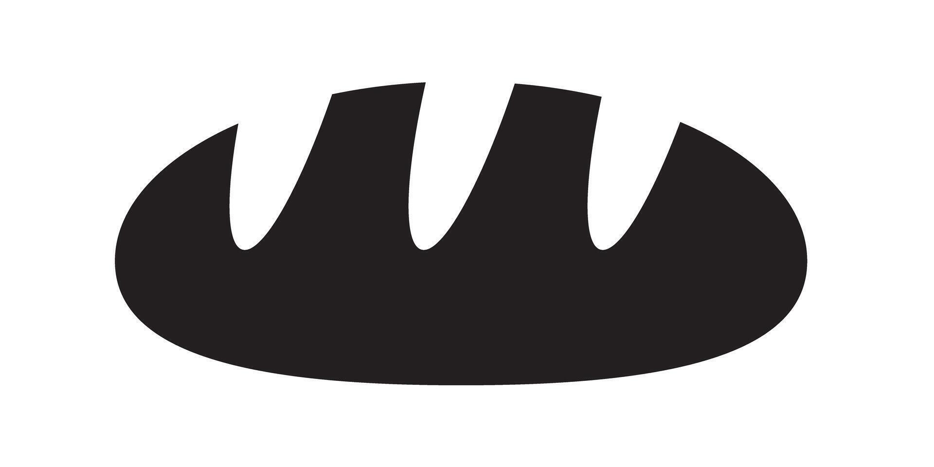 Bread icon, bread loaf icon symbol. vector