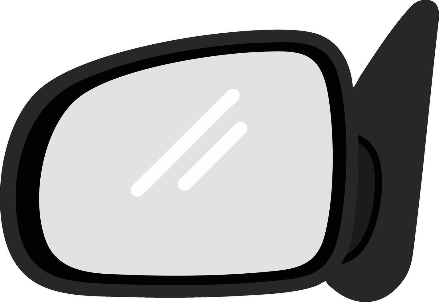 Car side mirror illustration in simple style for vehicle design and automotive accessories vector