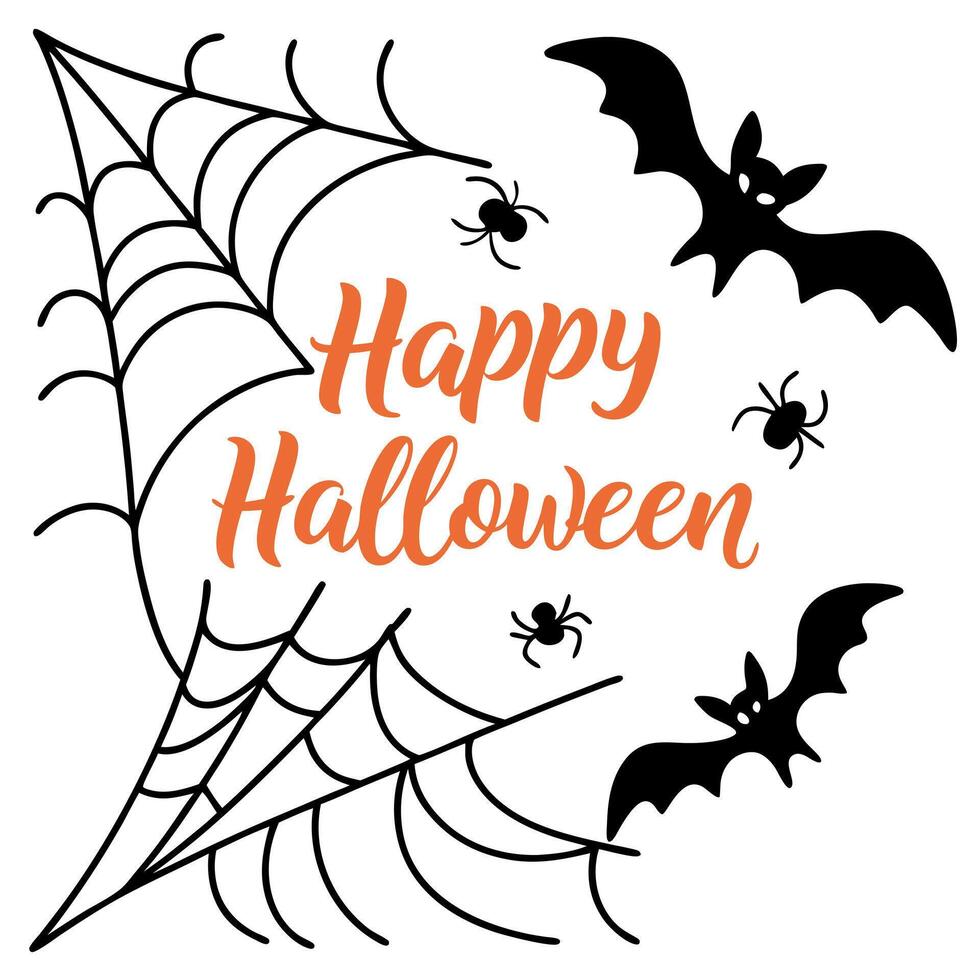Halloween spider web clipart vector