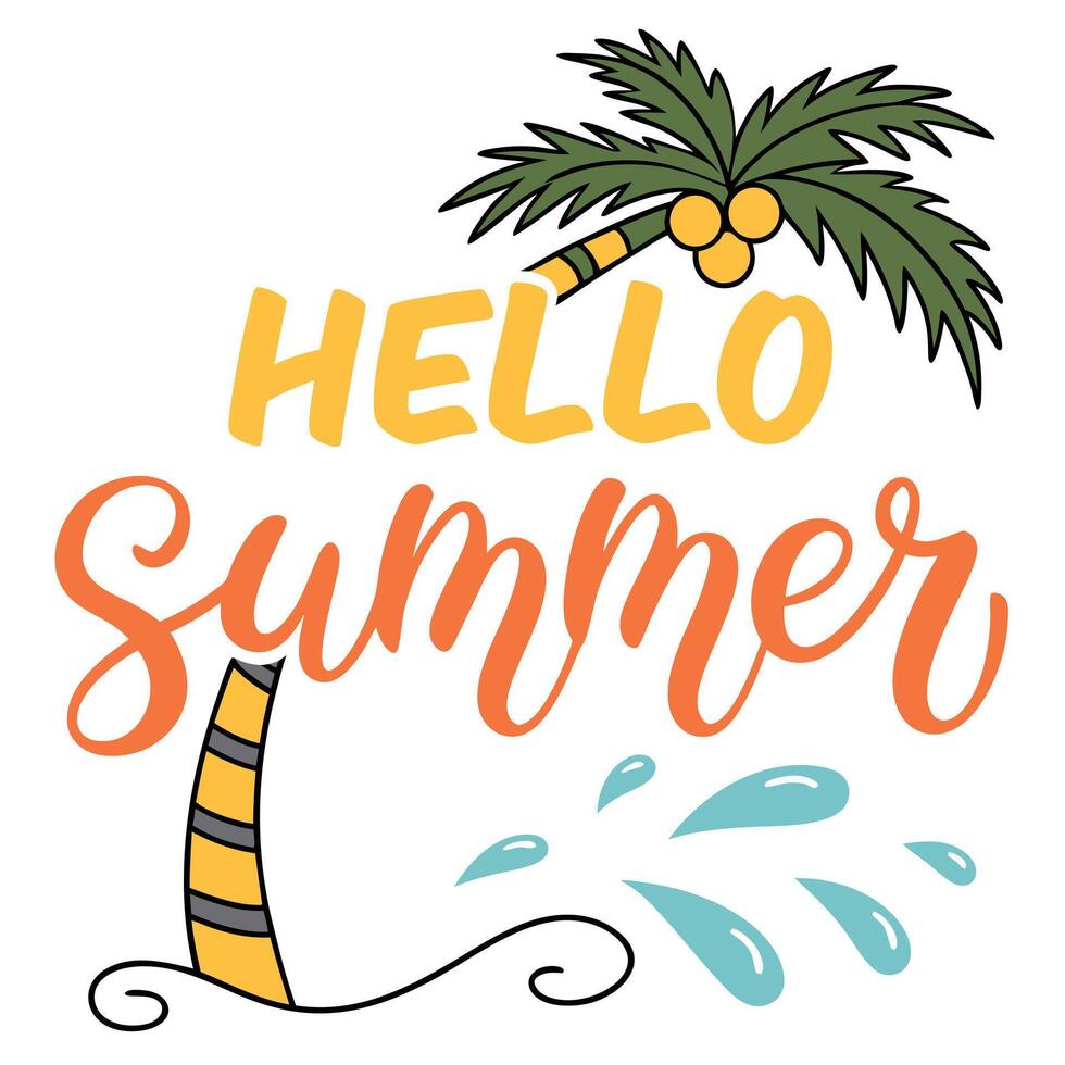 Hello summer svg vector