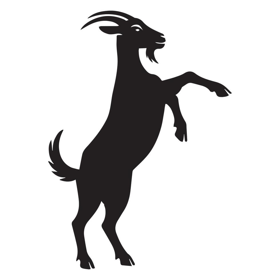 Goat Silhouette Design Perfect for Apparel vector