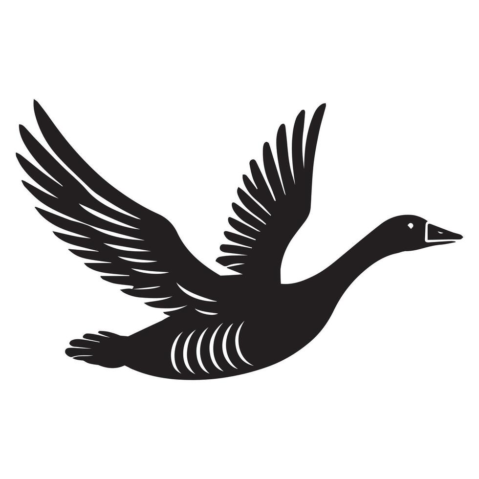 Minimalist Goose Silhouette Clipart for Gifts vector