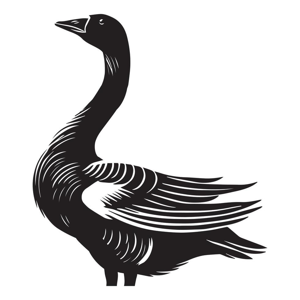 Black Goose Graphic for Handmade Craft Items vector