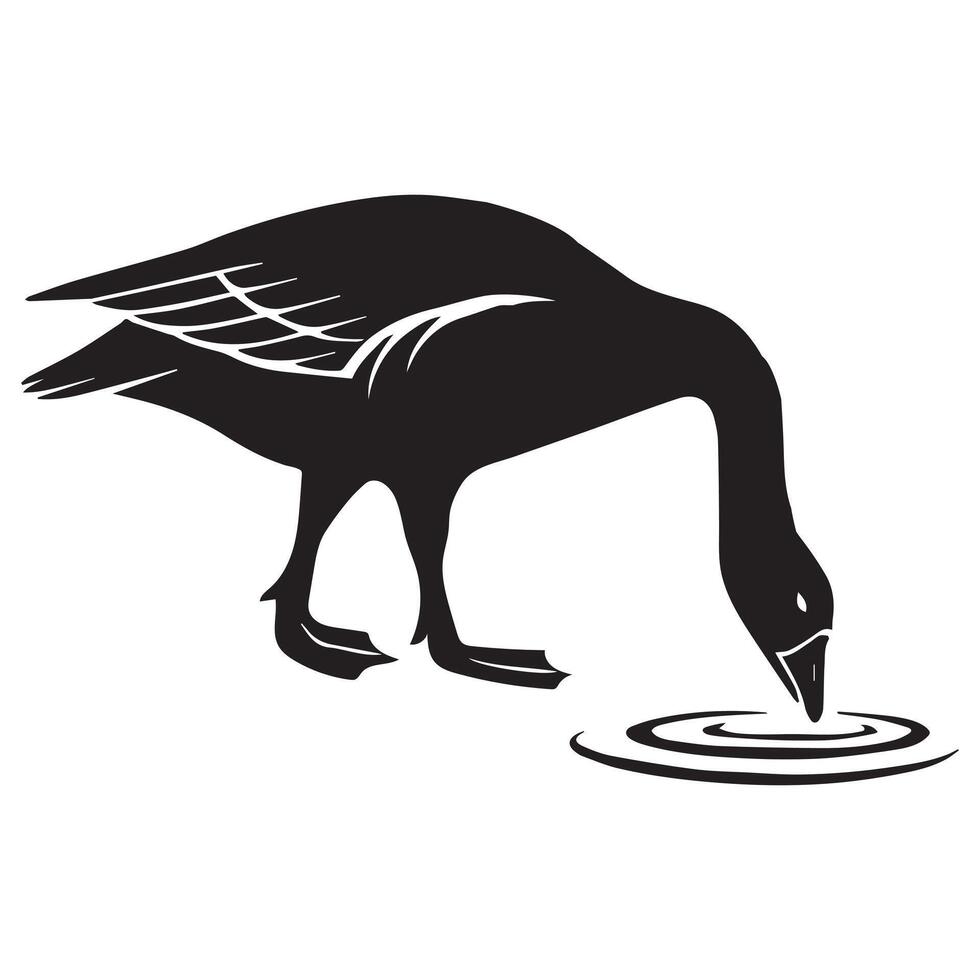 Funny Farm Goose Clipart for Apparel Design vector