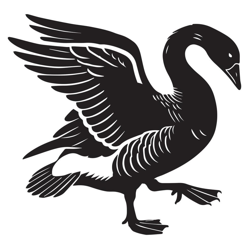 Adorable Goose Graphic for Creative Printing vector