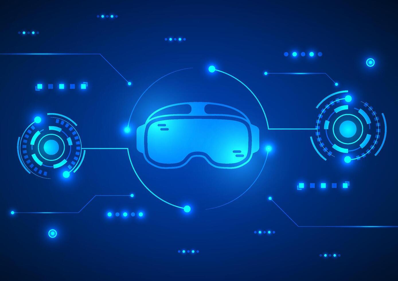 VR electric circuit background. augmented virtual concept. Design for metaverse, digital marketing, UI design, game interfaces and cyberpunk. vector