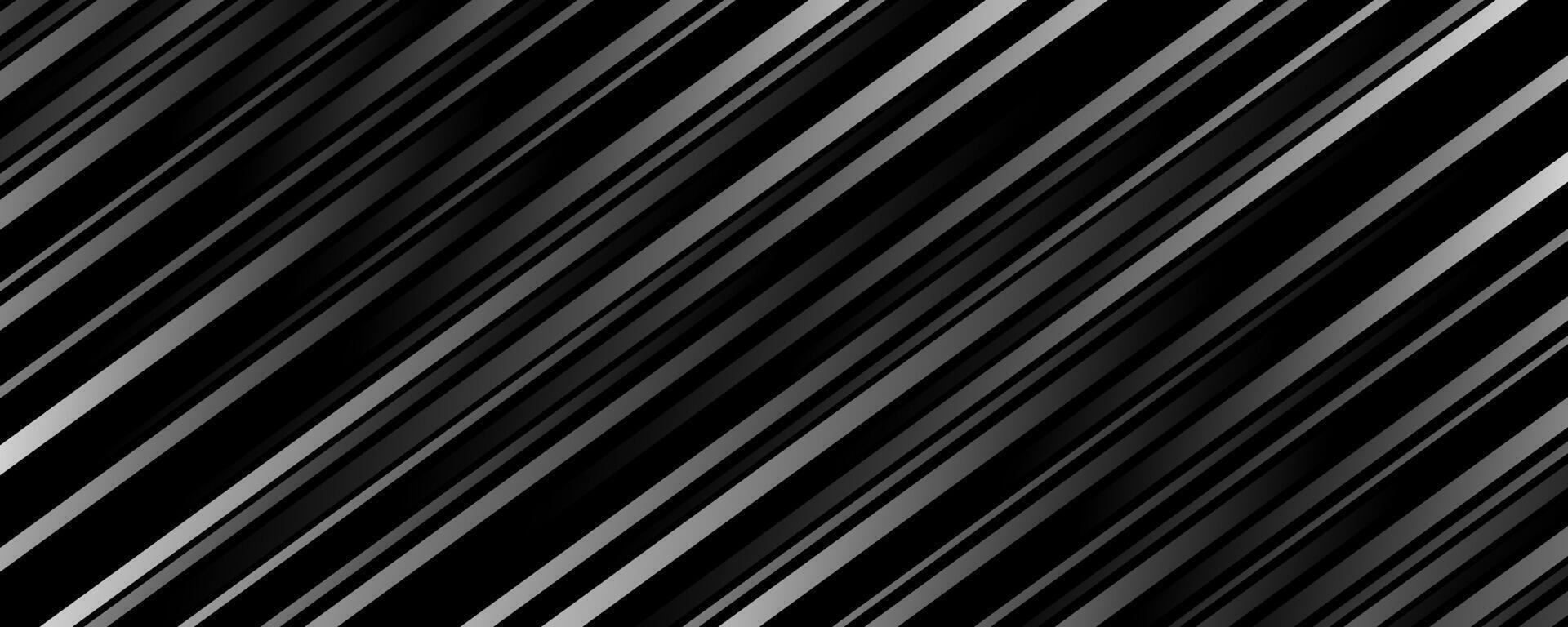 3D black white techno abstract background overlap layer on dark space with diagonal lines effect decoration. Modern graphic design element stripes style concept for web, flyer, card, or brochure cover vector