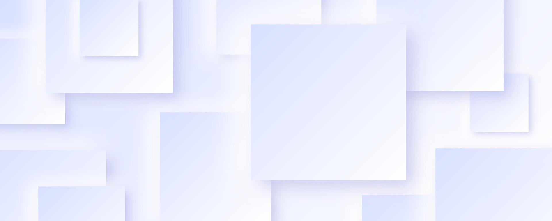 3D White abstract background with overlapping pale squares, suitable for web design, graphic design, presentations, and digital art projects vector