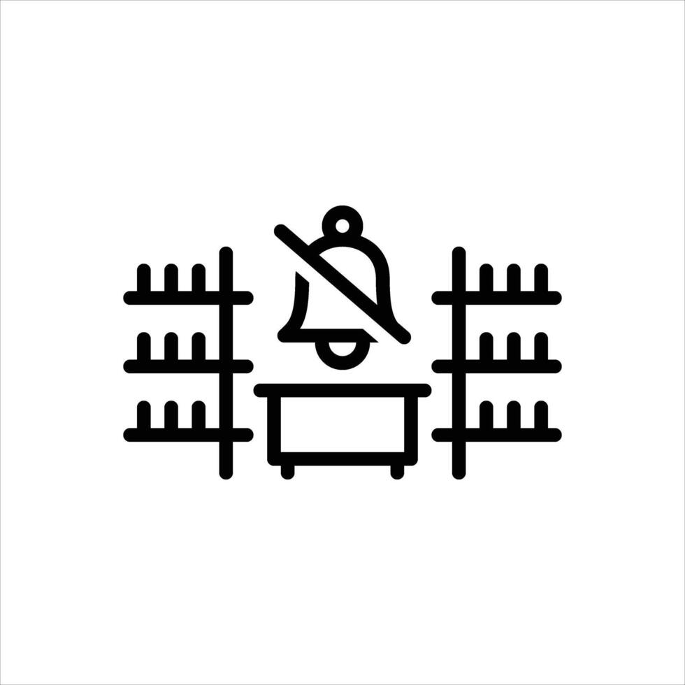 Black line icon silent vector