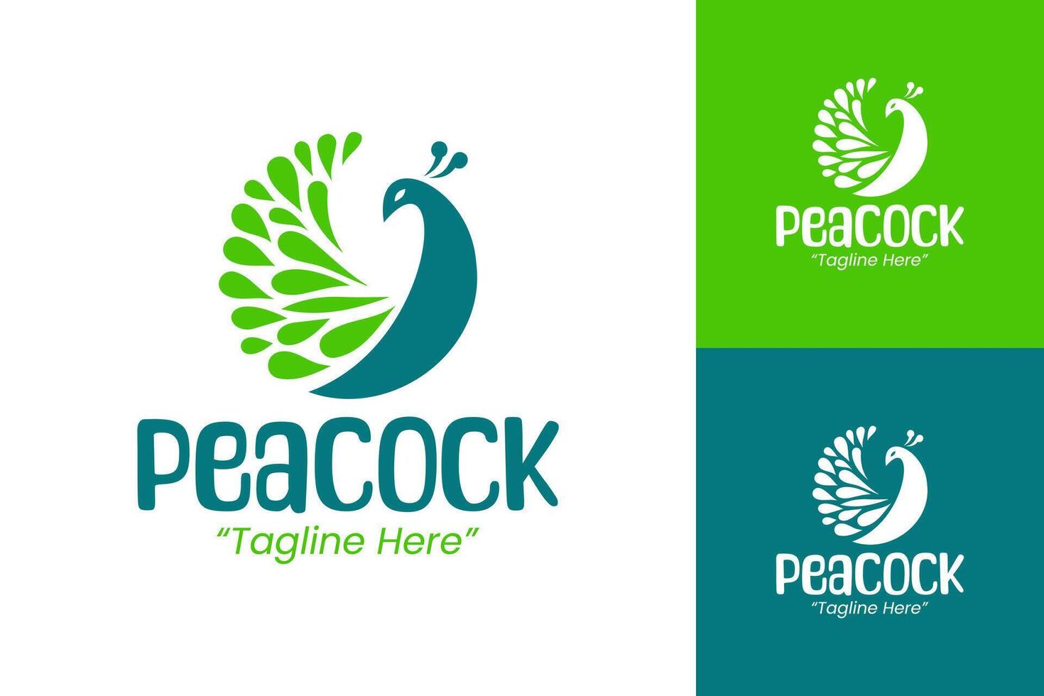 Minimalist Peacock Logo for Stylish Brand and Business Identity vector