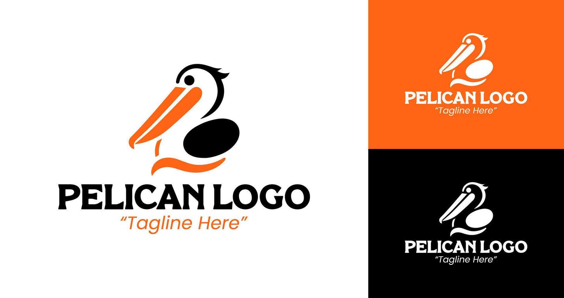 Creative Pelican Logo Designs for Unique Business and Branding Solutions vector