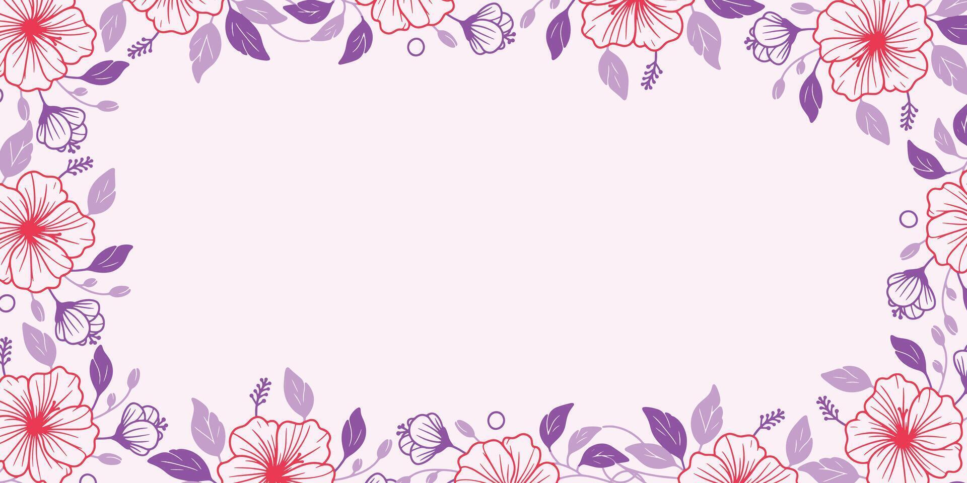 lush botanical floral wall with abstract blooming flower design.decorative background for wedding invitation and greeting frame vector