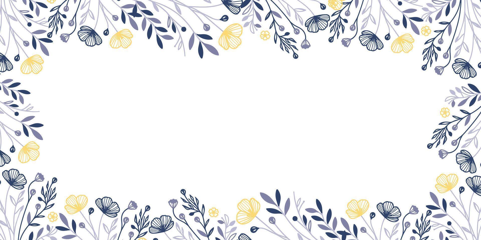 floral background design with abstract botanical artwork.decorative wall art for wedding scrapbook and greeting poster vector