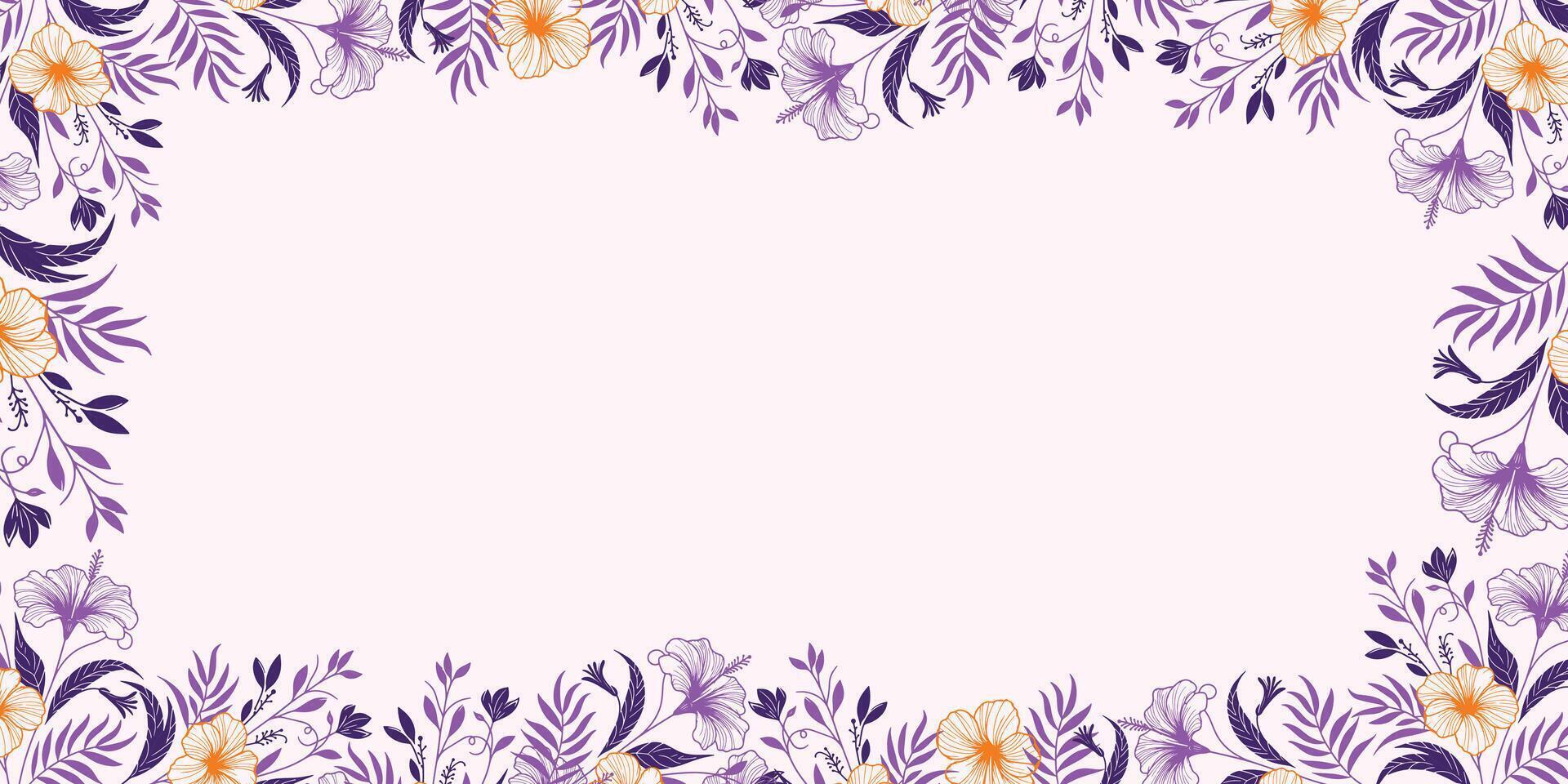 soft minimal floral background with hand drawn flower forms.abstract wall art design for fashion template and scrapbook layout vector