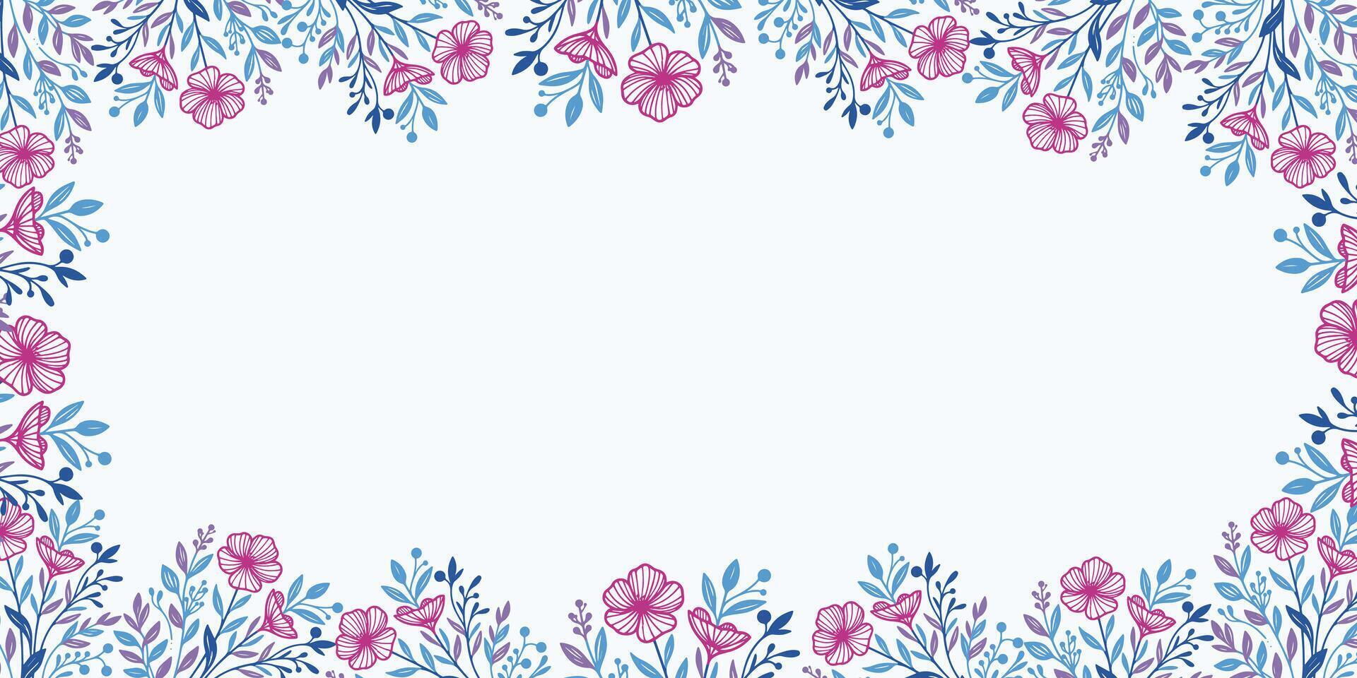 abstract botanical wall design with blooming flower elements.minimal floral background for greeting card and fabric layout vector