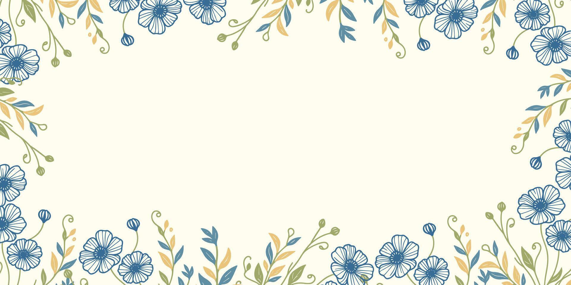 artistic floral wallpaper with detailed blooming flower backdrop.minimal abstract background for invitation card and textile decoration vector