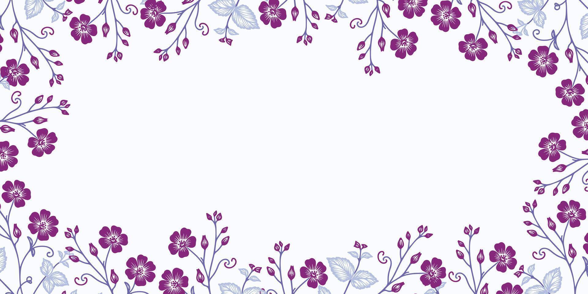 blooming wildflower background with modern abstract style.floral wall art for banner poster and decorative textile layout vector