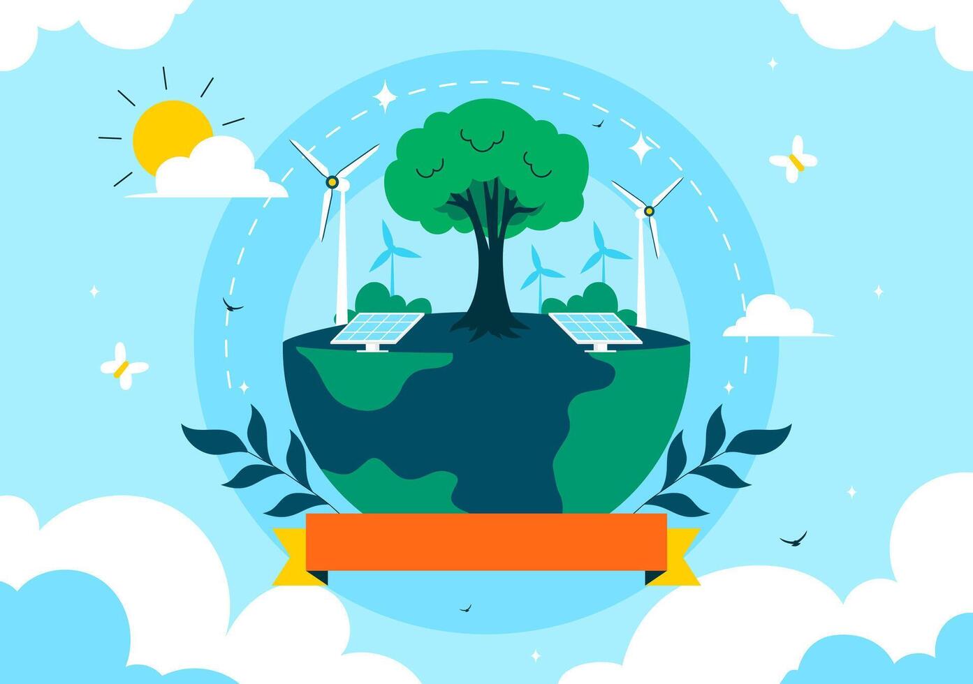 Illustration of World Ozone Day to Educate People About the Importance of the Ozone Layer and Clean Environment vector