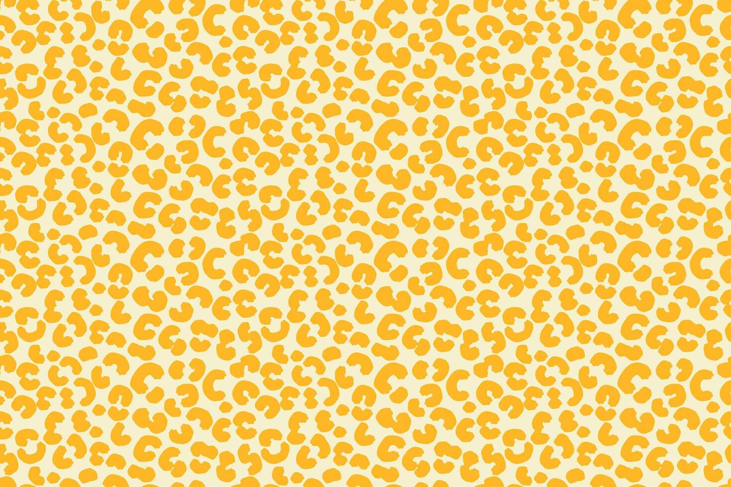 Seamless leopard print pattern with bold yellow spots on a light background. Trendy animal skin design for fashion, textiles, packaging, modern digital projects. vector