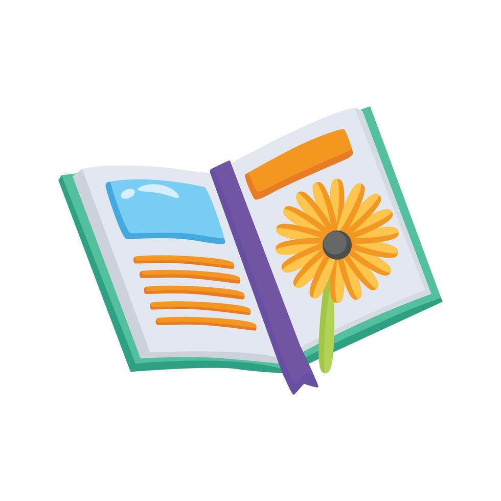A 2d icon of cozy autumn book design vector