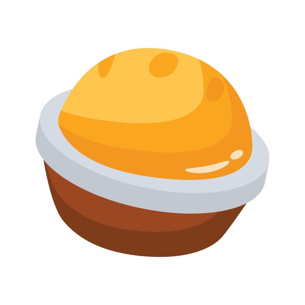 A 2d style icon of autumn food bowl serving vector