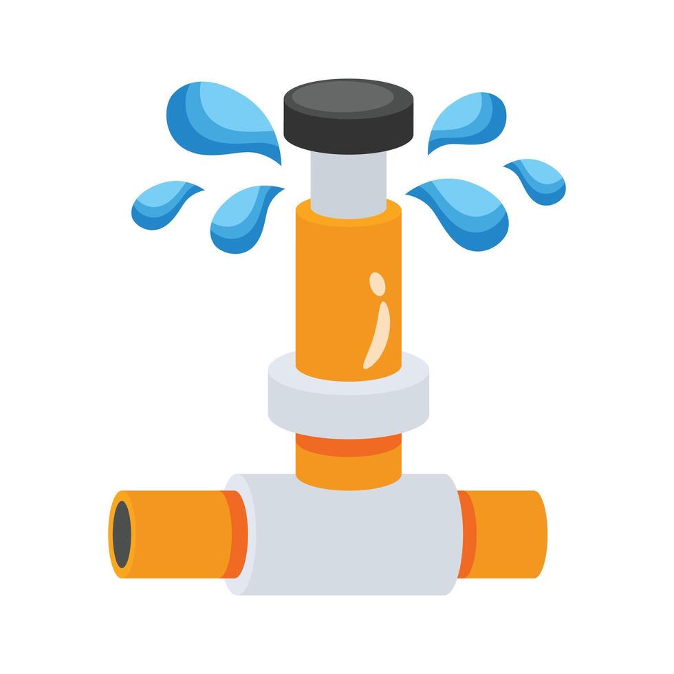 A 2d style icon of rotating garden sprinkler vector